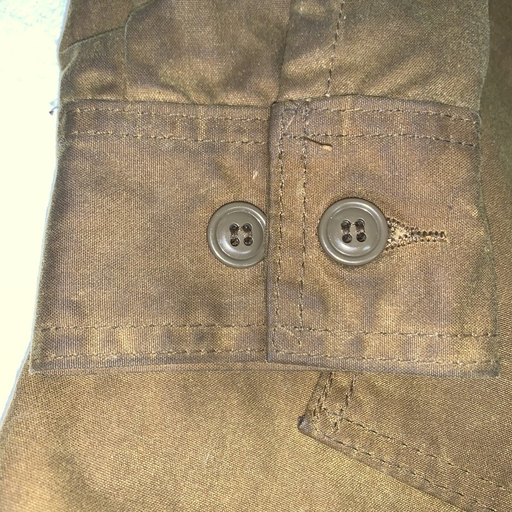 vtg Filson Tin Cloth Upland Game Field Jacket USA Made Size Medium Rear Pocket - Picture 5 of 13